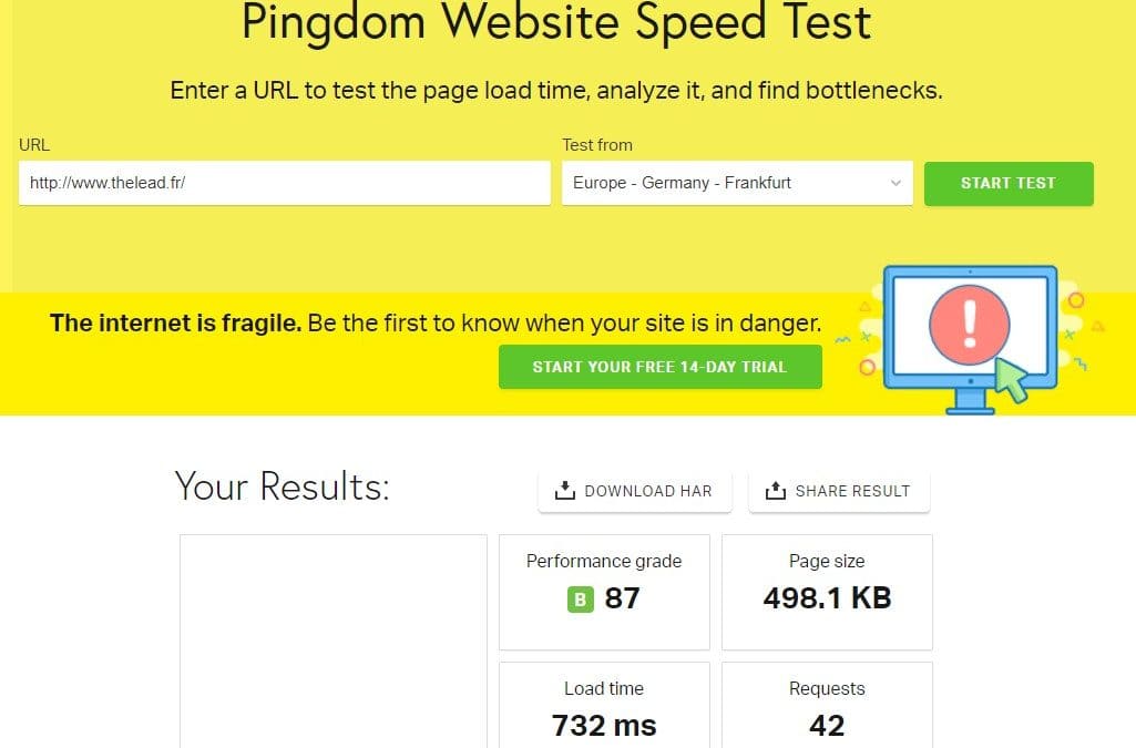 Comment tester la vitesse de son site web